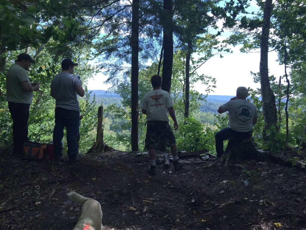 Lunch after clearing a trail - Woodbury